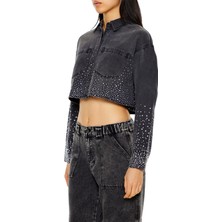 F21 Parlak Taş Detaylı Gömlek