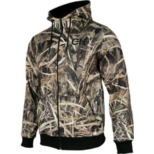 Tough Challenger Outdoor Kapüşonlu Polar Avcı Montu · Cepli · Av Kamuflaj · Fermuarlı Hoodie - DA504 003