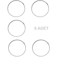 Mix And Match   5 Adet Ø 47 cm Boyasız Makrome Halkası – Kapı Süsü, Makrome Duvar Dekoru ve Çiçek Çelenk Yapım Çemberi, Kalın (4 Mm) Metal Kasnak