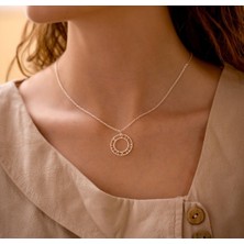 Myz Takı Halka Formlu Roma Rakamlı 925 Ayar Gümüş Kolye