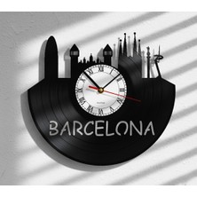 Craftverse Barcelona Şehir Silüeti Plak Duvar Saati