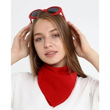 Herşey Nota Kırmızı Düz Fular - Bandana - 23 Nisan, 29 Ekim, 30 Ağustos, 19 Mayıs Tören  %100COTTON