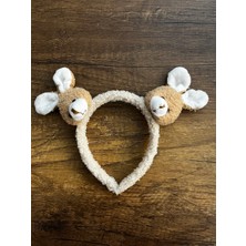 Gülümse Gel 1 Adet Ayıcık Tavşan Kız Çocuk Peluş Taç Pelüş Taç Toka Y2K Kpop Kore