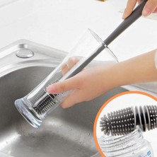 ALMITAL Sparkle Jar Silikon Uzun Saplı Kavanoz Yıkama Fırçası