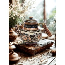 Yıldız Bakır Büyük Bakır Demlik Siyah