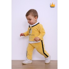 Baby Hola 3-18 Aythree Bunnies Kadife Dokulu Kız Erkek Bebek Alt Üst Takım 14113