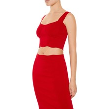 F21 Triko Crop Bluz