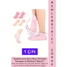 Wintoup Kadın Ayak Bakım Güzelleştirici Sızdırmaz Yumuşak Elastik Silikon Jel Ayak Nemlendirici Çorap 1 Çift