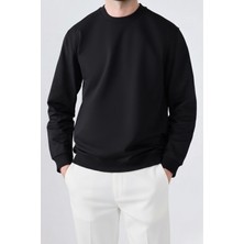 Dragon Store %100 Pamuk A Kalite Kompak Penye Unisex Bisiklet Yaka Baskısız Düz Sweatshirt