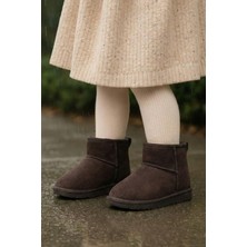 Tonny Black Kız Çocuk Kahve Poli Taban Içi Kürklü Süet Görünümlü Bot