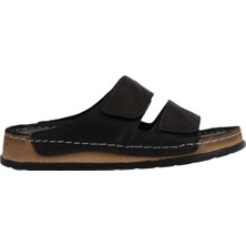 Napa Shoes Hakiki Deri Renkli Bantlı Rahat Taban Günlük Kadın Terlik NAPA-305