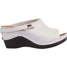 Napa Shoes Ortopedik Konforlu Dolgu Topuk Ayarlanabilir Açık Burun Terlik NAPA-1001