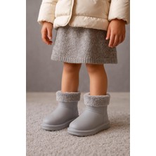 Tonny Black Kız Çocuk Füme Içi Kürklü Sıcak Astarlı Çocuk Pvc Bot