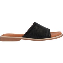 Napa Shoes Kadın Lazer Kesimli Perfore Düz Taban Rahat Terlik NAPA-1204