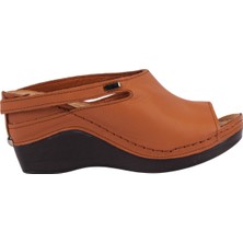 Napa Shoes Ortopedik Konforlu Dolgu Topuk Ayarlanabilir Açık Burun Terlik NAPA-1001