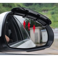 Brentino Karbon Desenli Araç Dikiz Ayna Yağmur Koruyucu Siper Evrensel Uyumlu Şık Su Sıçrama Önleyici Çiftli