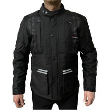 Venom Motosiklet Montu Tourex 4 Mevsim CE Sertifikalı Long Touring Motorcu Mont Siyah