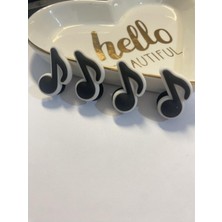 Herşey Nota Nota Müzik Terlik Süsü Terlik Jibbitz 4 Lü Set