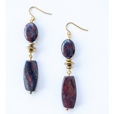 THEIA GemWorks Maia— Kırmızı Jasper & Hematit Küpe