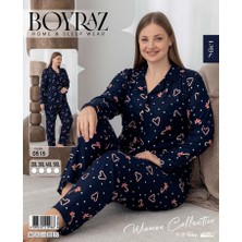 Boyraz Yılbaşı Temalı Büyük Beden Pijama Takımı