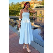 Etiler Collection Sırtı Çapraz Ipli Boncuk Detaylı Elbise 2902-08