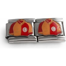 Poseidons Jewellery Sarı Kırmızı Forma Figürlü Italyan Charm – Italyan Bileklik Uyumlu