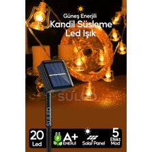 Güneş Enerjili 20 Ledli Ramazan Kandil Dekoratif Işık Seti