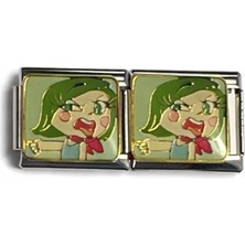 Poseidons Jewellery Ters Yüz Esinli Çizgi Kız Figürlü Italyan Charm Bileklik Modülü