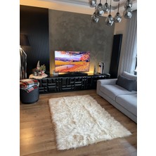 Doğuş Peluş Halı A Post Bej Yumuşak Dokulu Peluş Halı Patchwork