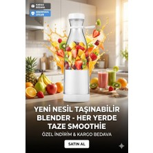 Sardıcı Mini Juice Tasinabilir Blender Plastik Sise Smoothie Milkshake USB Sarj Edilebilir 420 Ml.