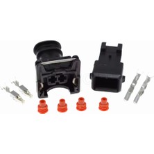 İTHAL Yakıt Enjektör Konnektör Takım - Erkek/dişi (2 Pin)