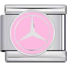 Poseidons Jewellery Marka Araç Pembe Logo Italyan Charm