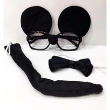 Khi-Zai Mickey Mouse Gözlüğü Papyonu Kuyruğu Seti