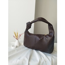 Vivazzaluxe Vintage Model Örgü Desen Bağlamalı Deri Orta-Büyük Boy Kadın El, Kol, Omuz Çanta