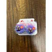 Gülümse Gel Kız Çocuk Anna Elsa Karlar Ülkesi Figürlü 2'li Peluş Pelüş Pens Toka Pensli Toka Seti
