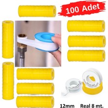 Depolife Teflon Sızdırmazlık Bandı Sıhhi Tesisatcı Boru Montaj Bandı Paso Teflonu 100 Adet Ptfe Bant Kendir
