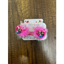 Gülümse Gel Kız Çocuk Anna Elsa Karlar Ülkesi Figürlü 2'li Peluş Pelüş Pens Toka Pensli Toka Seti