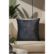 Sezyon Mira Desenli 45×45 Kömür Grisi Kırlent Kılıfı