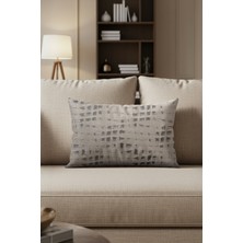 Sezyon Riva Desenli 30×50 Bej Gri Kırlent Kılıfı