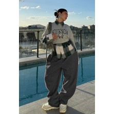 BSBSPOR Ayalanabilir Paçalı Ister Bol Ister Dar Eşofman Altı Gri / Siyah / Antrasit Erkek&kadın Ultra Bol