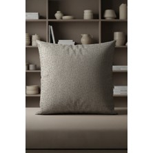 Sezyon Toya Desenli 45×45 Bej Gri Kırlent Kılıfı