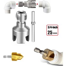 Depolife Pvc Pprc Boru Iç ve Dış Diş Açma Aparatı 3/4" (25MM) Yiv Paso Açma Anahtarı Rayba Pafta