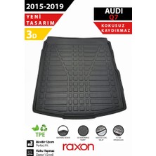 Raxon Audi Q7 2015-2019 Bagaj Havuzu – 3D Özel Kalıp | Su Geçirmez, Kaymaz, Tam Uyum