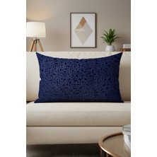 Sezyon Yuna Desenli 40×60 Lacivert Kırlent Kılıfı