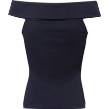 F21 Straplez Yaka Bluz