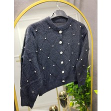 Nisa Butik Giyim Angora Taş Nakışlı Hırka