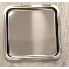 Emrullah Rostfrei Kare Sunum Tabağı & Tepsisi Gümüş Renk 6 Adet