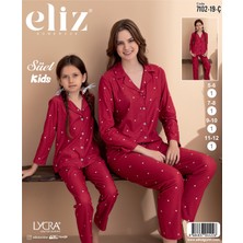 Eliz Kız Çocuk Pijama Takımı Süet Kumaş 5-12 Yaş
