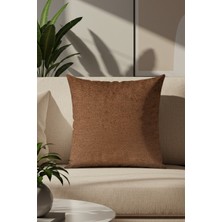Sezyon Toya Desenli 50X50 Kahverengi Kırlent Kılıfı
