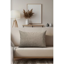 Sezyon Toya Desenli 30×50 Bej Gri Kırlent Kılıfı